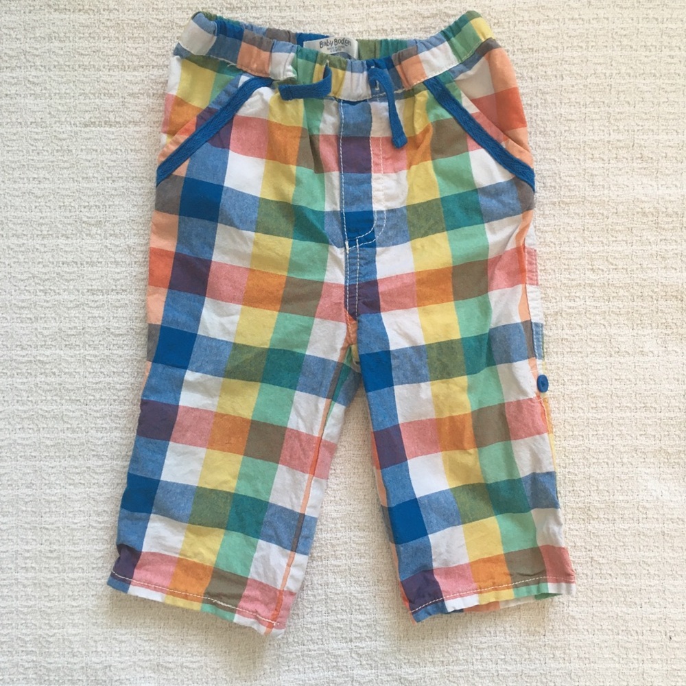 Baby Boden Pants Lightweight Plaid Pants